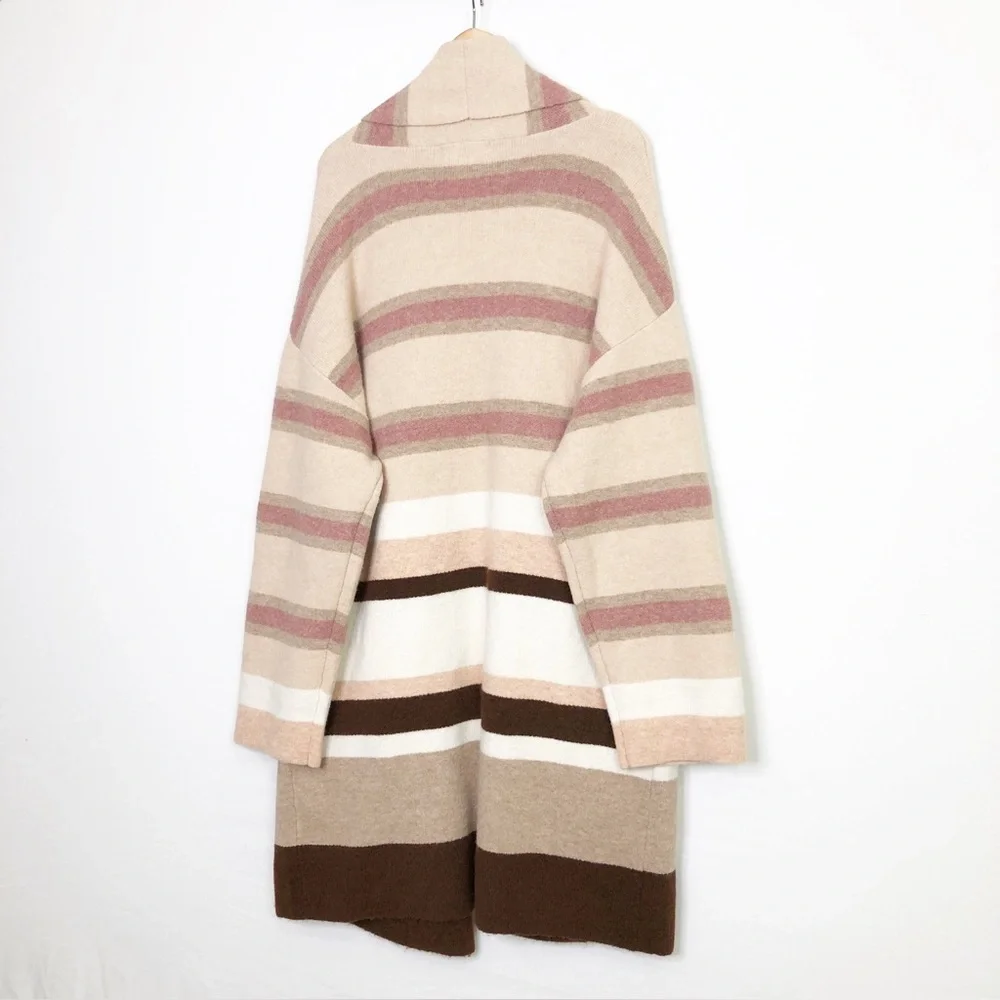 Anthropologie The Mariel Long lined striped color block cardigan - Picture 6 of 12